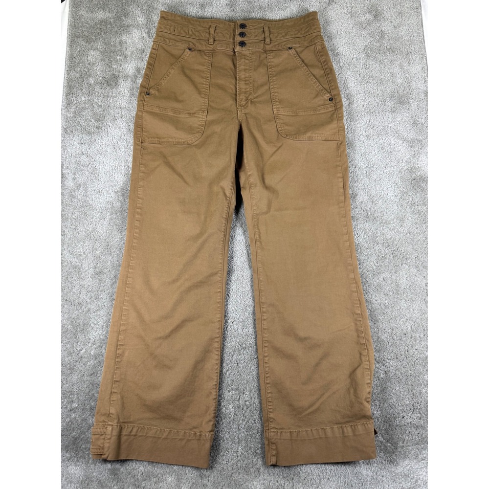 Veronica Beard Marley Convertible Leg High Rise Pants Ochre Brown 31 J2202492